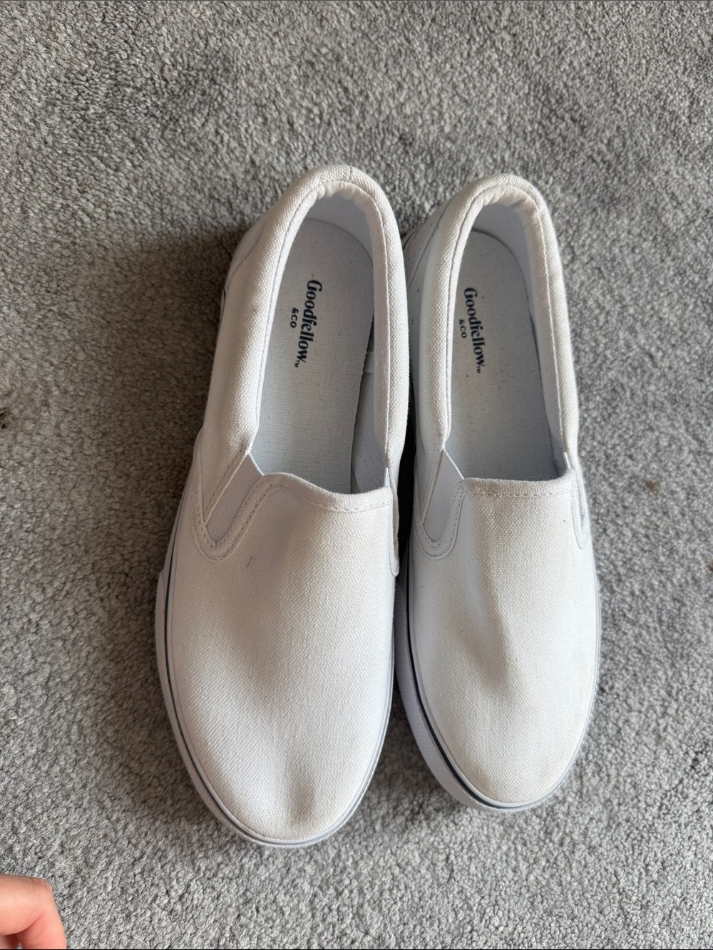 Goodfellow & Co Kids White Canvas Slip-On Sneakers